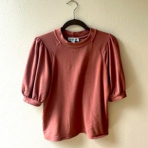 Amour Vert puff sleeve sweatshirt top